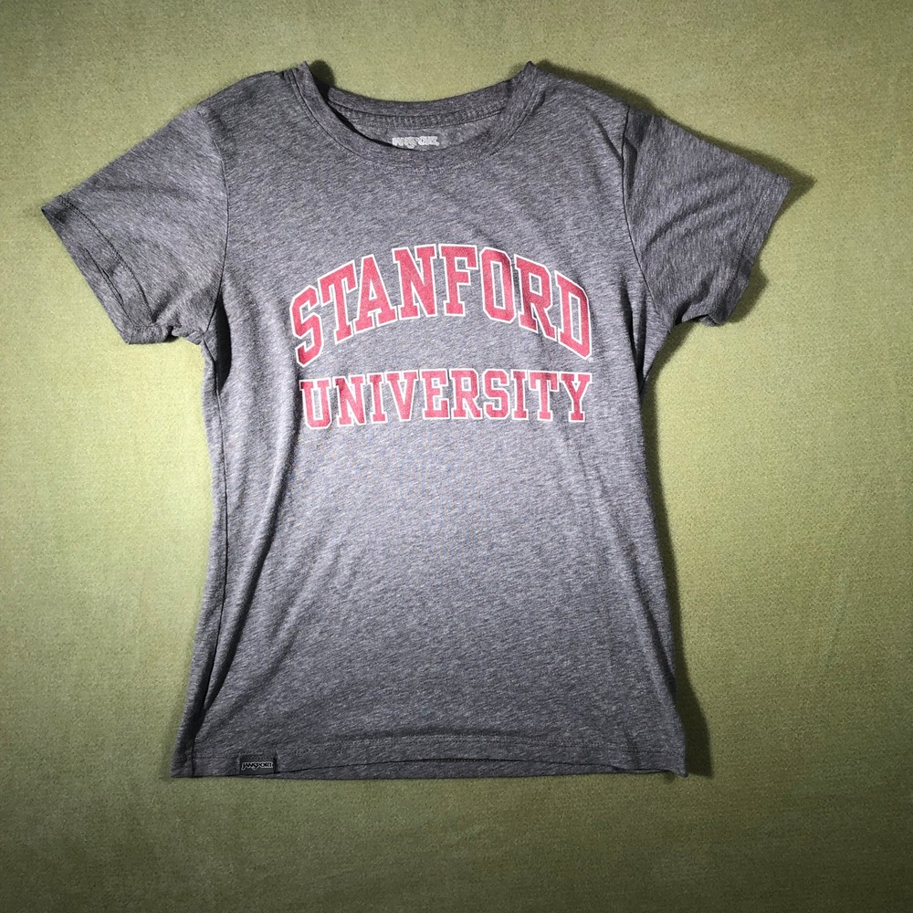 Stanford University T-Shirt JanSport Women Small Gray Collegiate Graphic Tee